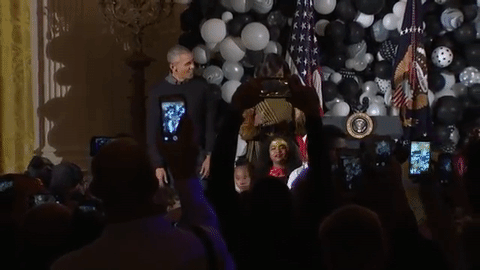 All singin', all dancin': OBAMA rocks his last Halloween at The White House