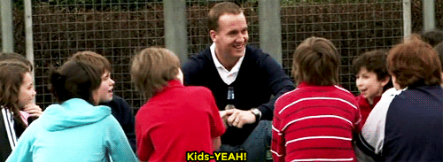 Peyton Manning with kids