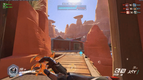 [오버워치] 겐지가 멀리서 위도우 잡는법.gif | 인스티즈
