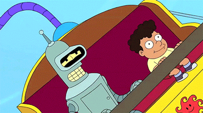 Llamando a Blas en 3, 2, 1... bender futurama roller coaster