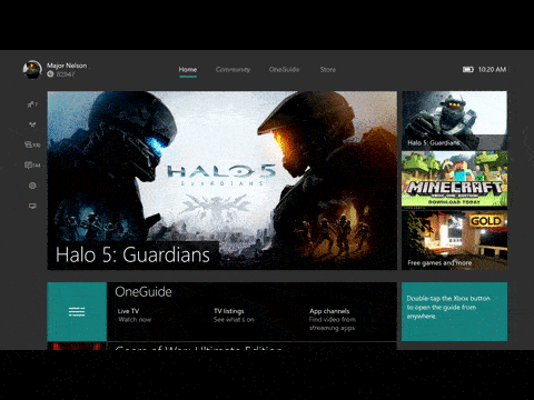 Dashboard Xbox One