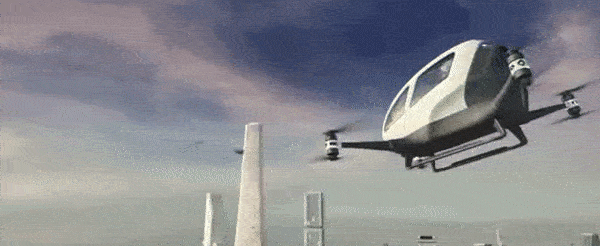 Ehang 184 primer taxi drone en Dubai