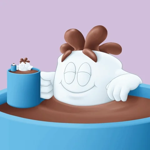 drinking hot chocolate