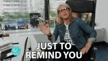 Mosolygó nő vállat von, a felirat: Just to remind you.