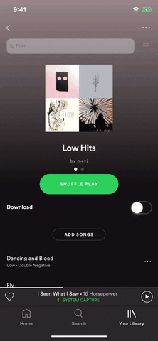 how to move songs on a playlist on spotify webplayer