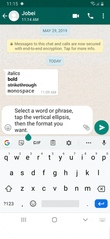How To Format Whatsapp Messages With Italic Bold Strikethrough Or Monospaced Text Smartphones Gadget Hacks