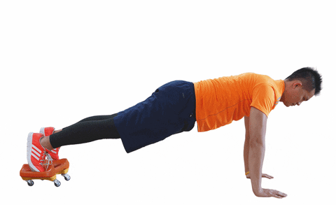 跑者必学五招核心训练动作如下:   撑体式提臀 plank hip raise