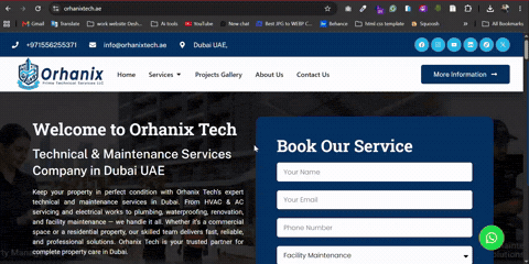Orhanix Tech WordPress website UAE
