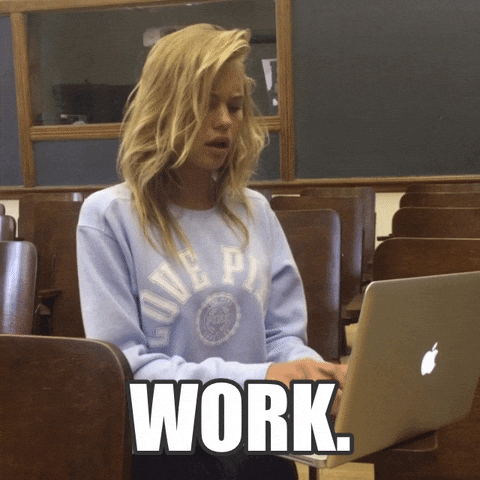 GIF animado (PZqfcMumoiBIk) College Life Work