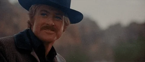 Robert Redford au chapeau de cow-boy, en extérieur