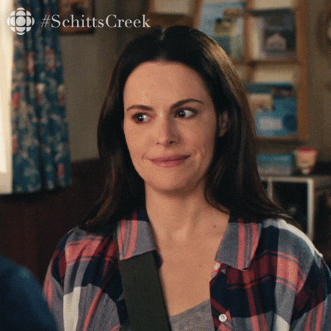 GIF animado (cj7hFUut25Oer9CJi0) Schitts Creek Comedy