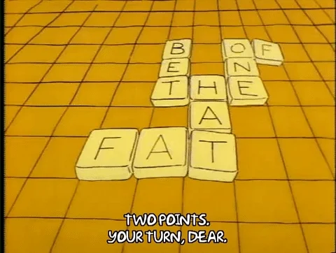 Scrabble Simpons playing scrabble