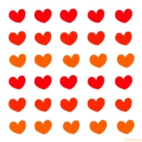 animated orange hearts
